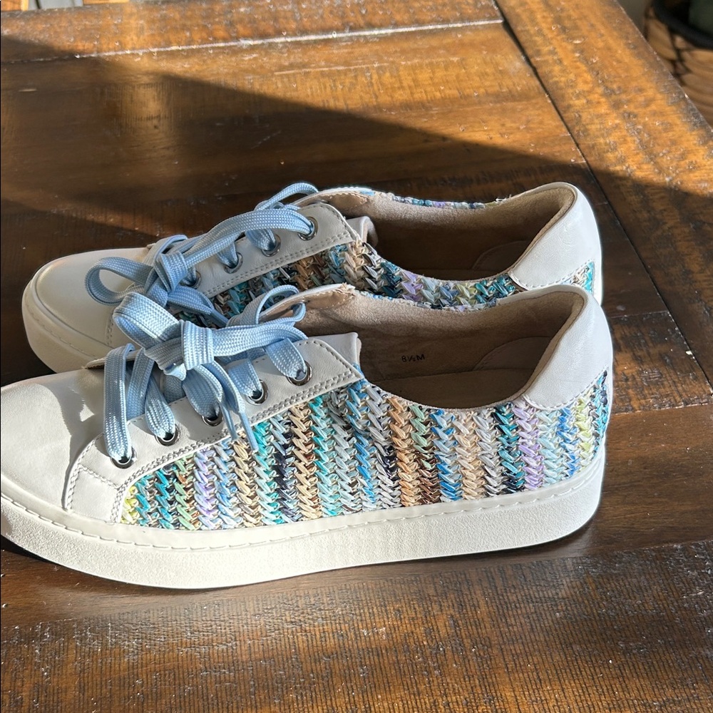 Vaneli Women's Cream and Multicolor Sneakers - Picture 2 of 7